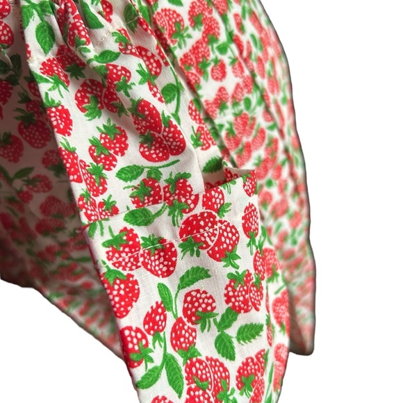 Vintage skirt size 10 runs small like sz 4/6 strawberries pin up retro red white - Picture 14 of 15